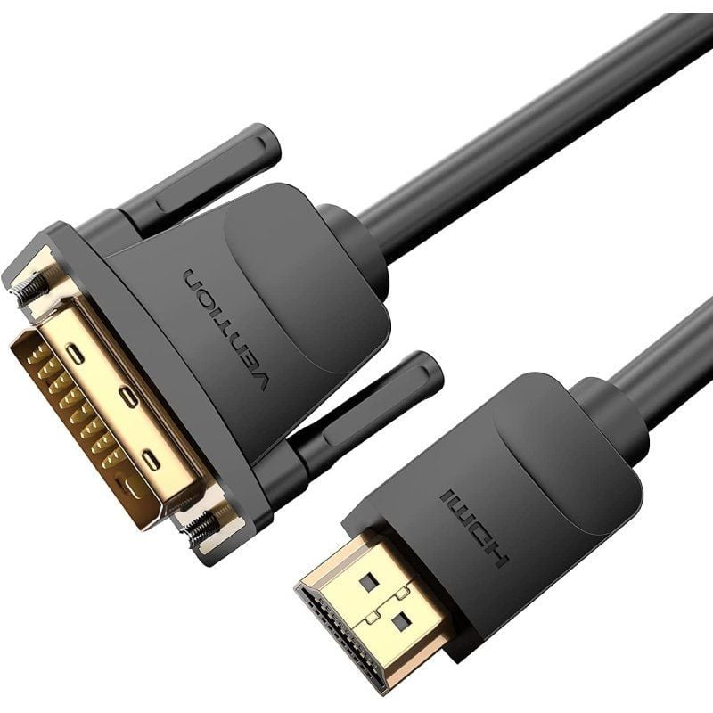 Cabo Conversor Vention ABFBG / Dvi-d Macho - HDMI Macho / 1,5 M / Preto