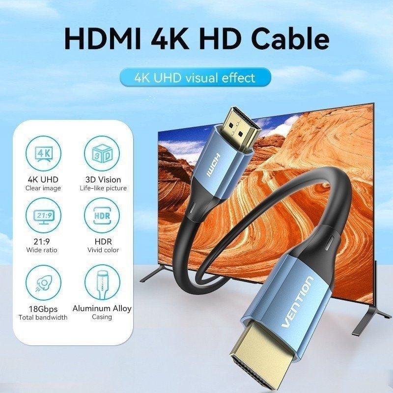 HDMI 2.0 4K Vention ALHSG / Macho HDMI - Macho HDMI / 1,5m / Azul