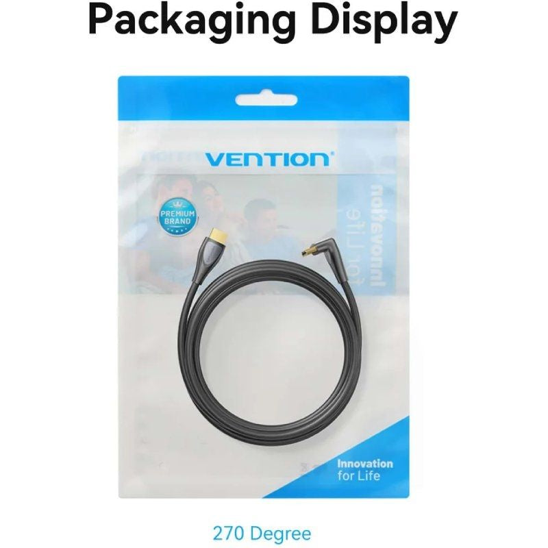 Vention ALQBI Cabo HDMI 2.0 4K Angular / Macho HDMI - Macho HDMI / 3m / Preto