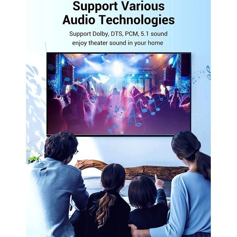 BAVHN Cabo de Áudio de Fibra Ótica Vention BAVHN / 15m / Cinzento