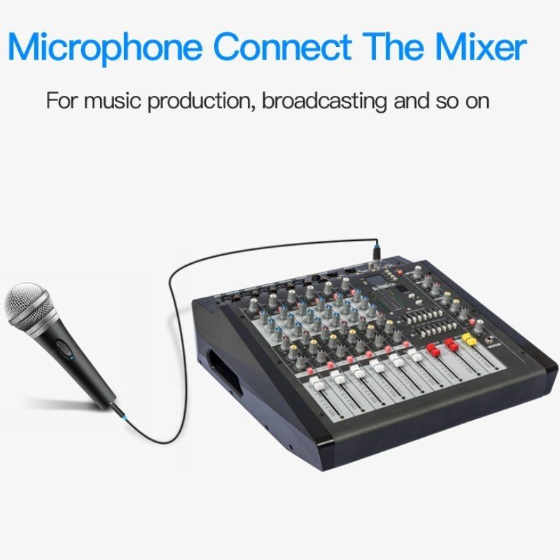 Vention BBEBH Cabo Estéreo / Jack 6.5 Macho - XLR Fêmea / 2m / Preto