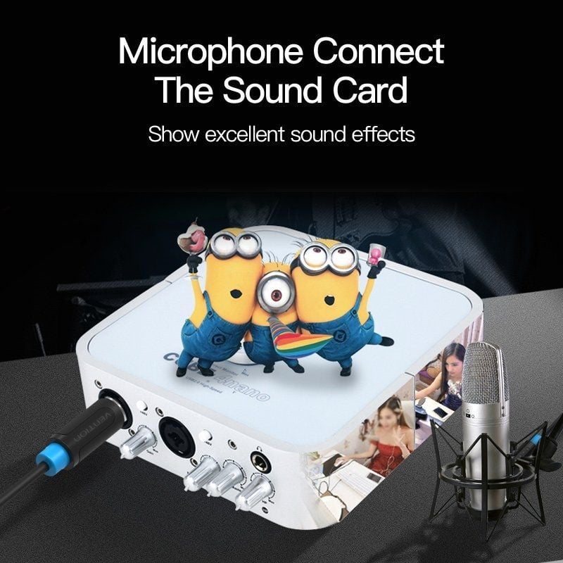 Vention BBFBJ Cabo Estéreo BBFBJ / XLR Macho - XLR Fêmea / 5m / Preto