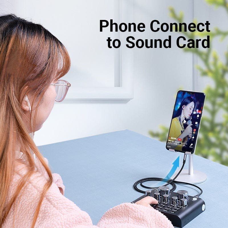 Cabo de Áudio Vention BDGBG / Microusb Macho - Jack 3,5 Macho / 1,5m / Preto