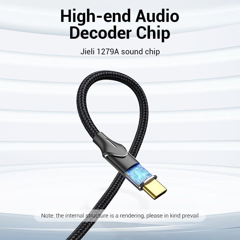 Cabo Conversor Vention BGUHG / 2x RCA Macho - USB Tipo C Macho / 1,5m / Cinzento