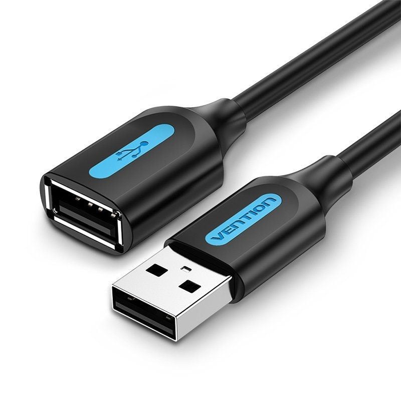 Cabo de Extensão USB 2.0 Vention CBIBF / USB Macho - USB Fêmea / 480mbps / 1m / Preto