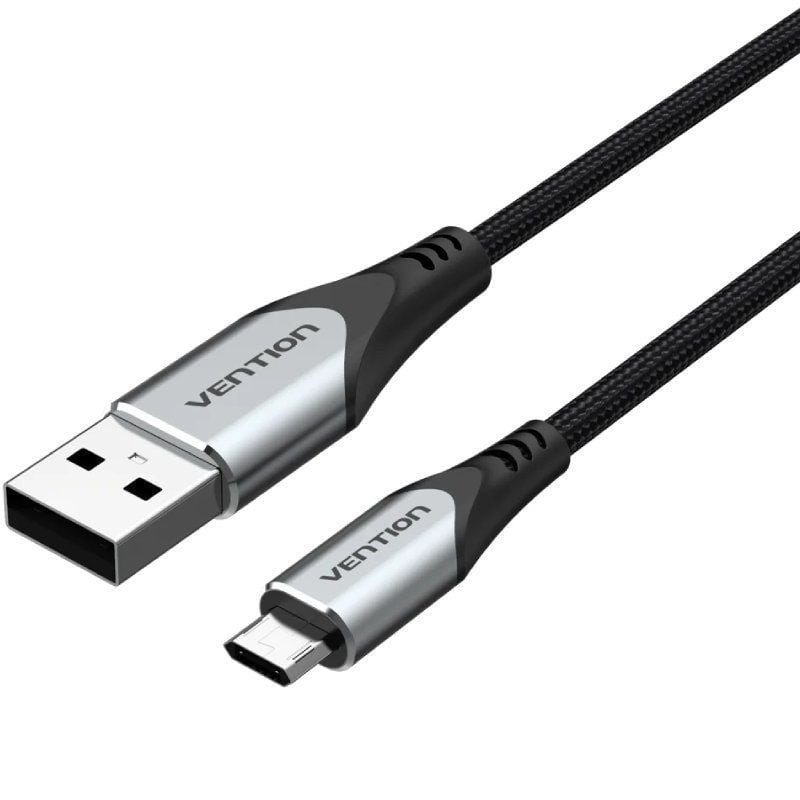 Coletor de Vention USB 2.0 / Macho Microusb - Macho USB / 480mbps / 2m / Cinzento