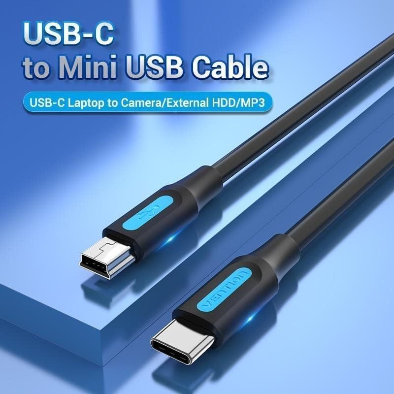 Vention COWBH USB 2.0 Type-c Vention COWBH / USB Type-c Macho - Miniusb Macho / Até 10W / 480mbps /…
