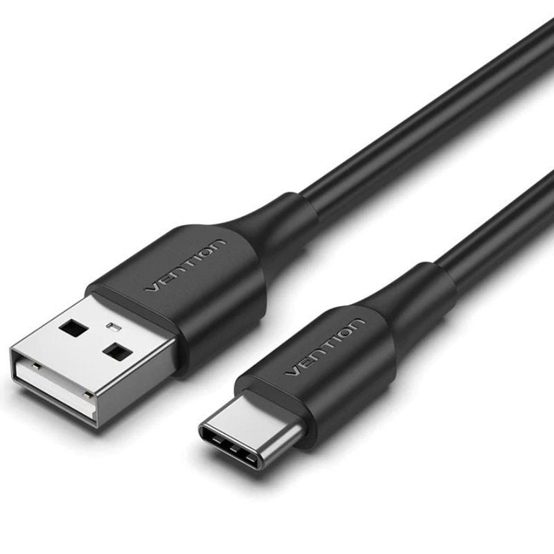 USB 2.0 Type-c Vention CTHBD / USB Type-c Macho - USB Macho / Até 60W / 480mbps / 50cm / Preto
