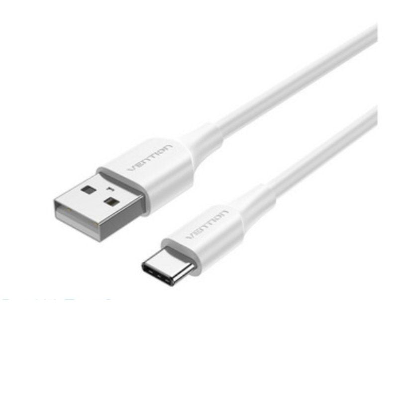 Cabo USB 2.0 Vention CTHWI / USB Tipo C Macho - USB Macho / 480mbps / 3m / Branco