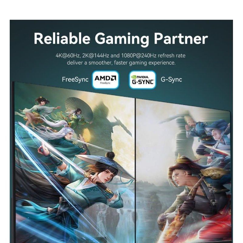 Cabo Conversor Vention HAKBH / Displayport Macho - Displayport 4K Macho / 2m / Preto