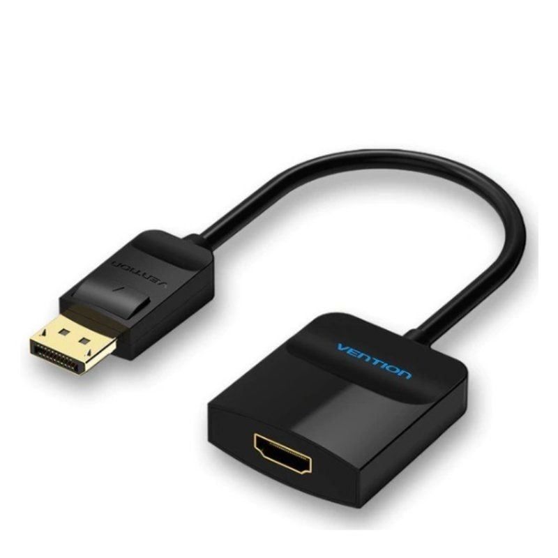 Vention HBGBB / Conversor Displayport Macho - HDMI Fêmea / 15cm / Preto