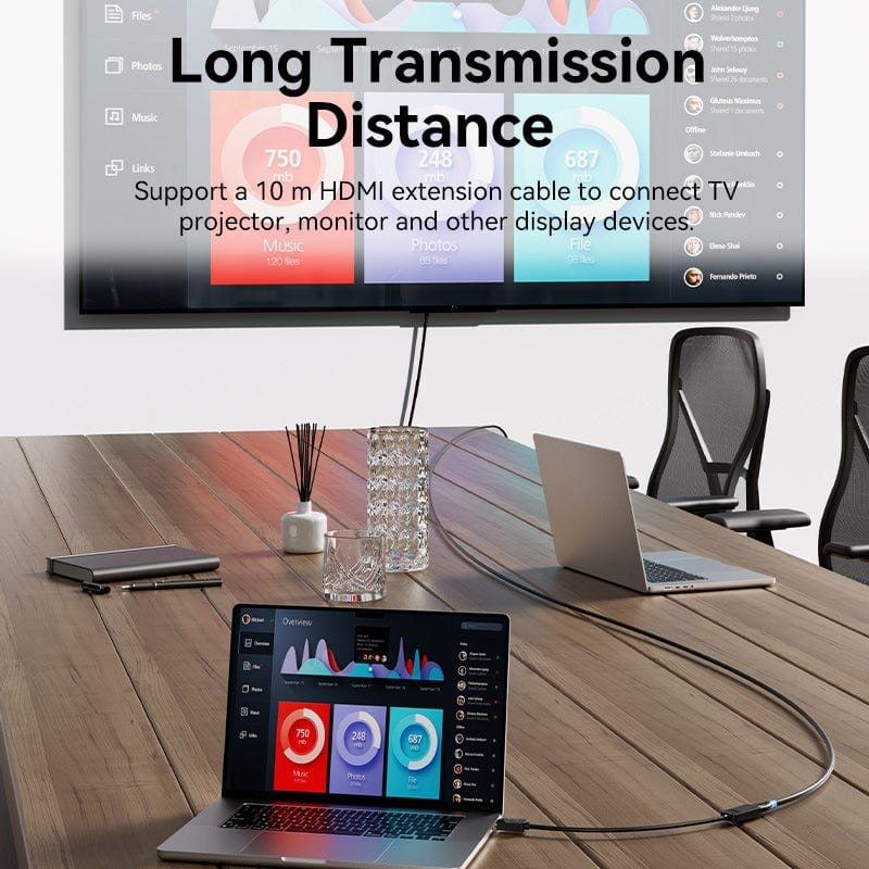 Cabo Conversor Vention HBZBB / Displayport Macho - HDMI 4K Fêmea / 15cm / Preto