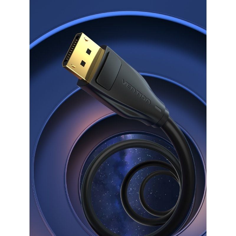 Displayport 1.4 8K Vention HCDBL / Displayport Macho - Displayport Macho / 10m / Preto