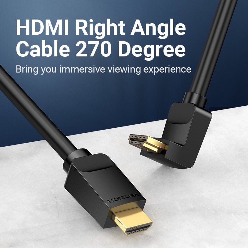 Vention AAQBH / Cabo HDMI Macho - HDMI Macho 2.0 4K com Ângulo / 2m / Preto