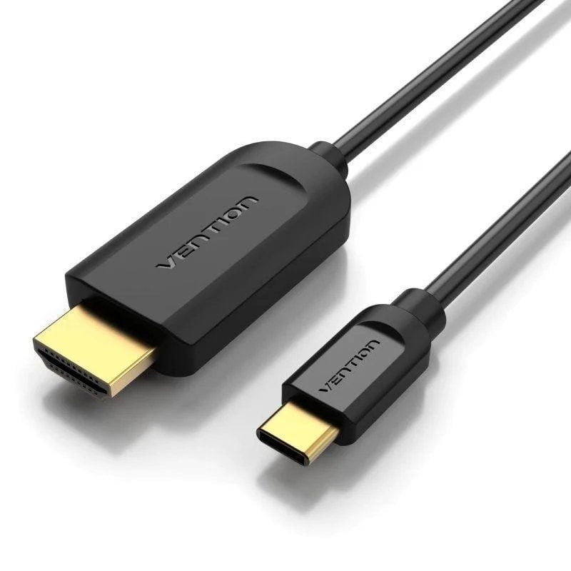 Cabo HDMI 1.4 4K Vention CGUBF / Cabo Conversor USB Tipo C Macho - HDMI Macho / 1m / Preto