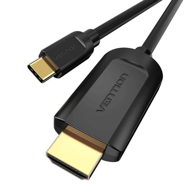 Cabo HDMI 1.4 4K Vention CGUBF / Cabo Conversor USB Tipo C Macho - HDMI Macho / 1m / Preto