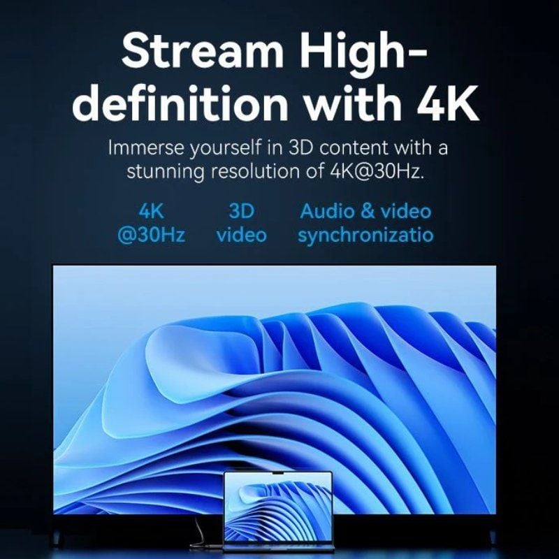 Vention HFOBJ / Cabo Conversor Displayport Macho - HDMI Macho / 5m / Preto