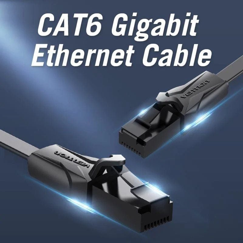 Cabo de Rede RJ45 UTP Vention IBABE Cat.6 / 75cm / Preto