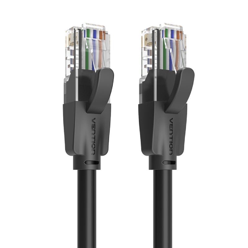 Cabo de Rede RJ45 UTP Vention IBEBY Cat.6 / 30 Cm / Preto