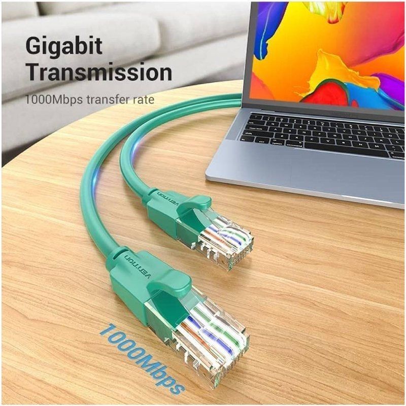 Cabo de Rede RJ45 UTP Vention IBEGF Cat.6 / 1m / Verde