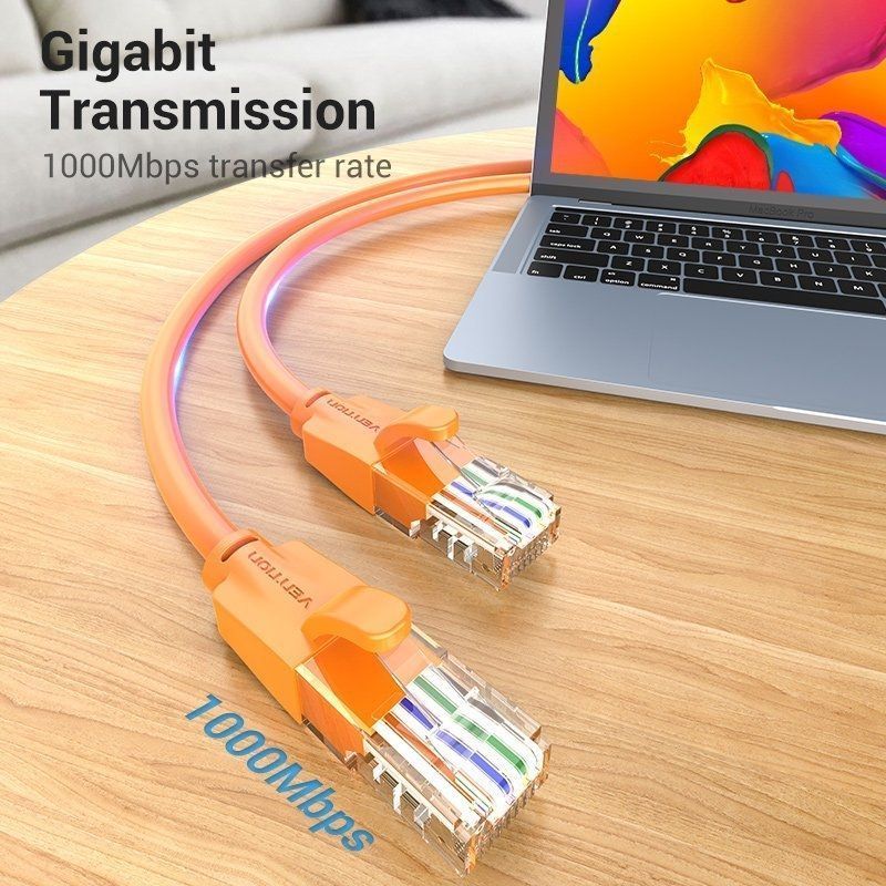 Cabo de Rede RJ45 UTP Vention IBEOH Cat.6 / 2m / Laranja
