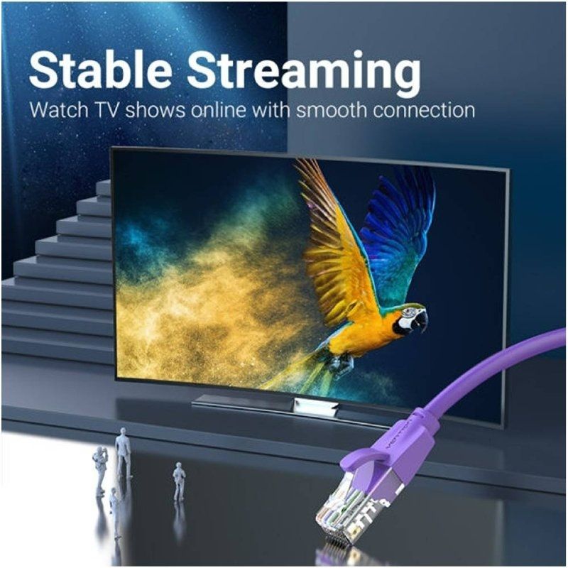 Cabo de Rede RJ45 UTP Vention IBEVF Cat.6 / 1m / Roxo