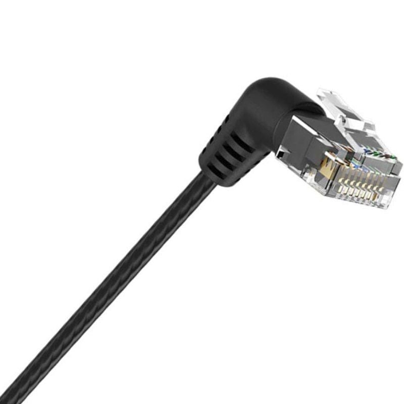 Cabo de Rede RJ45 UTP Vention IBOBF Cat.6a / 1m / Cabeça Rotativa 360º / Preto