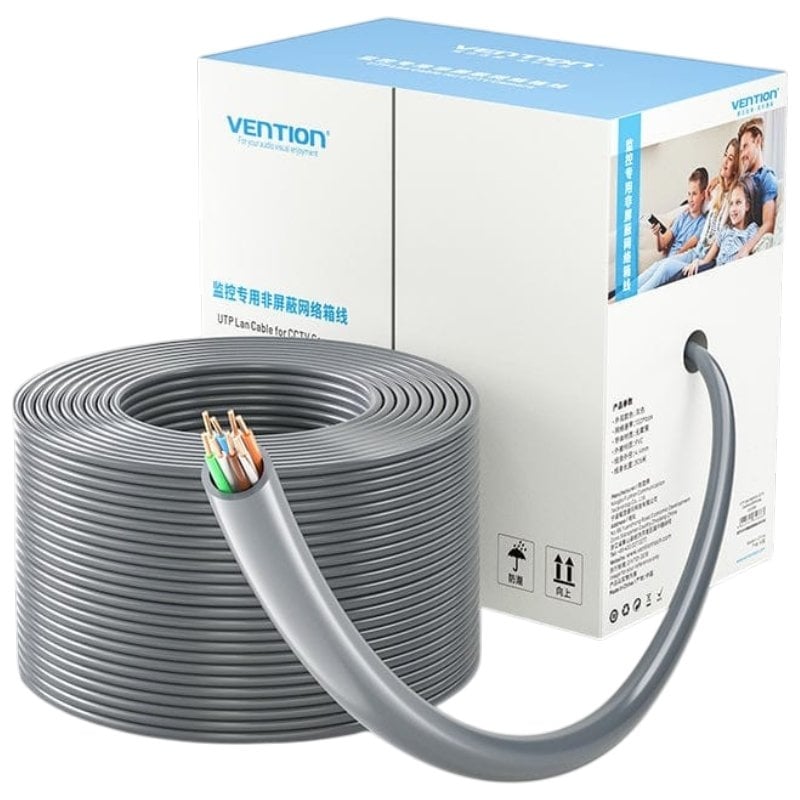 Vention IJCH305 Cabo Patch RJ45 UTP para Exterior Bobina Cat.5e / 305m / Cinza