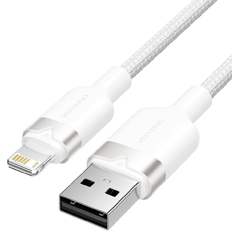 Ligação USB Lightning LANWF / Macho USB - Macho Lightning / 480mbps / 1m / Branco