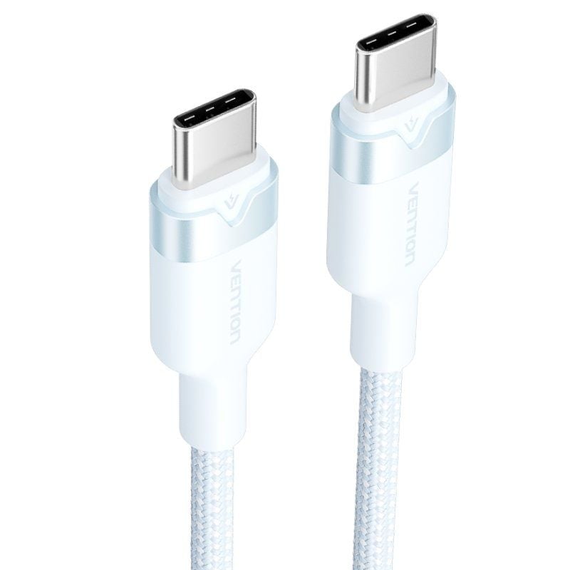 USB 2.0 Type-c 3A Vention TRDSH / USB Type-c Macho - USB Type-c Macho / Até 60W / 480mbps / 2m / Az…