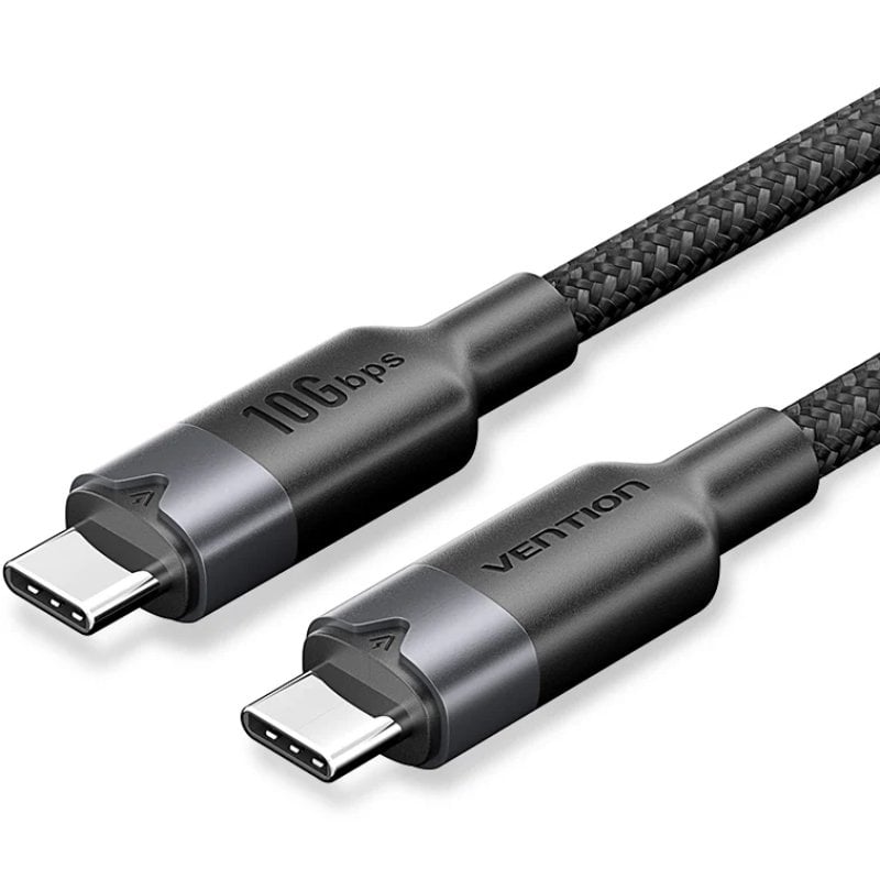 USB 3.2 Type-c 5A Vention TRGBD / USB Type-c Macho - USB Type-c Macho / Até 100W / 10gbps / 50cm /…