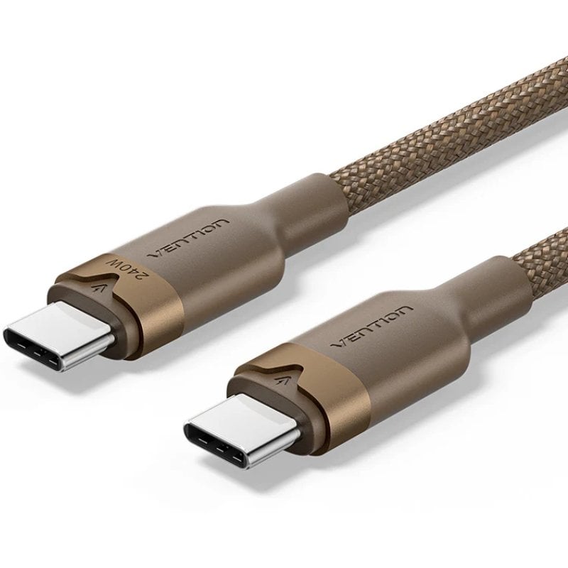 USB 2.0 Type-c 5A Vention TRIJH / USB Type-c Macho - USB Type-c Macho / Até 240W / 480mbps / 2m / D…