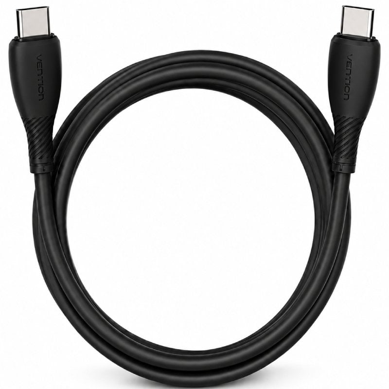Cabo USB 2.0 Tipo C Vention TRVBH / USB Tipo C Macho - USB Tipo C Macho / Até 60 W / 480 Mbps / 2 M…