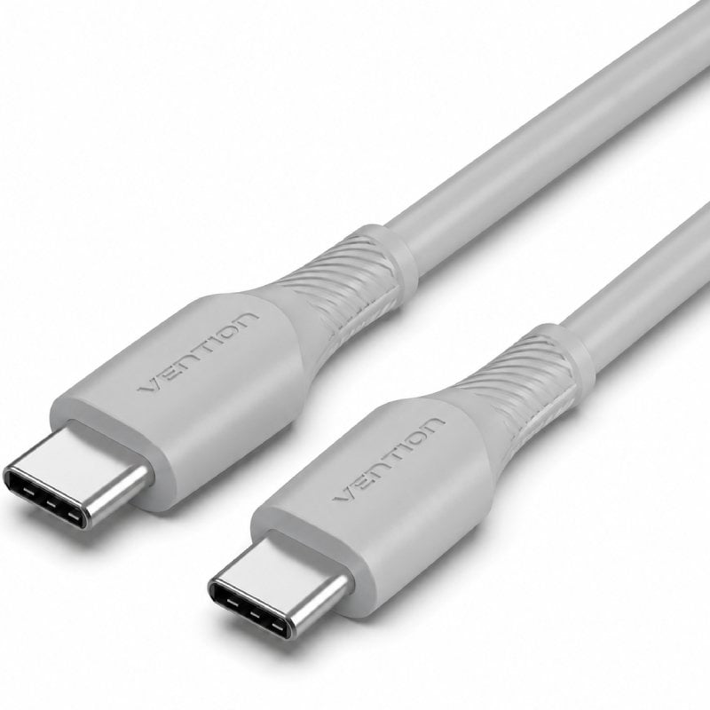 Cabo USB 2.0 Tipo C Vention TRVHF / USB Tipo C Macho - USB Tipo C Macho / Até 60 W / 480 Mbps / 1 M…