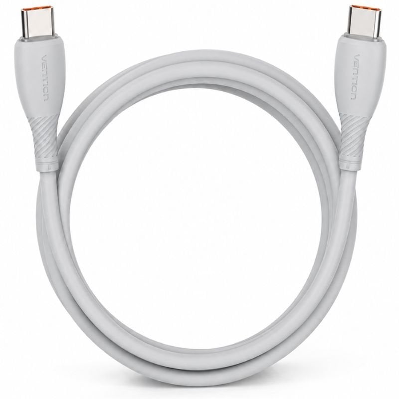 Cabo USB 2.0 Tipo C Vention TRWHF / USB Tipo C Macho - USB Tipo C Macho / Até 100 W / 480 Mbps / 1…