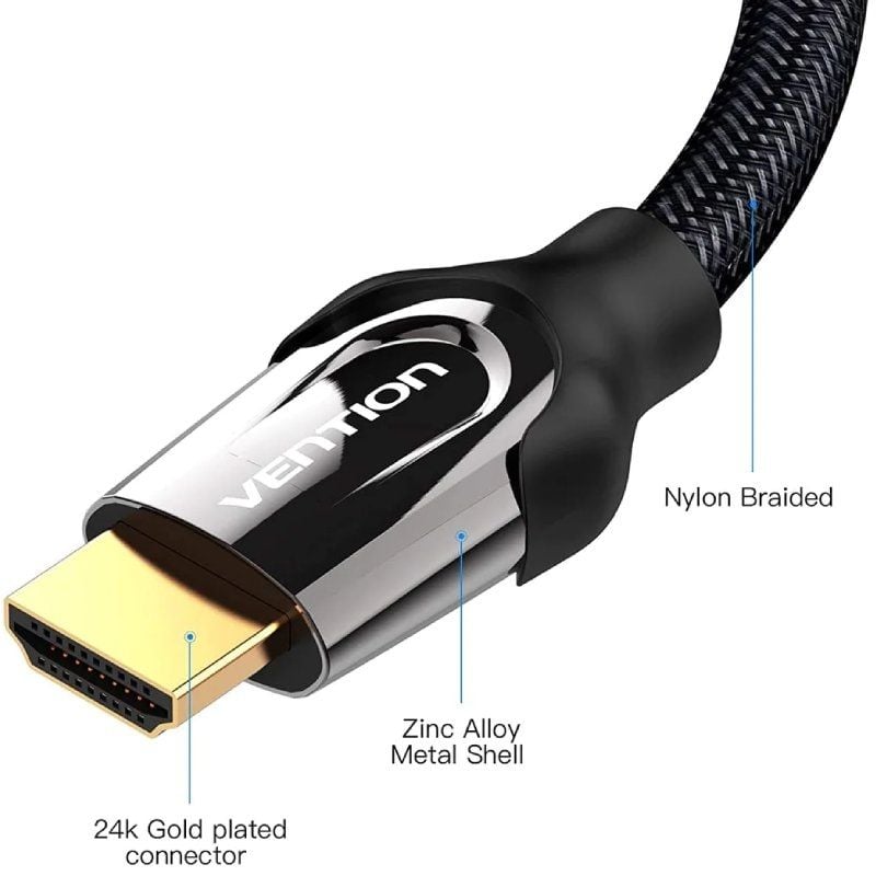 HDMI 2.0 4K Vention Vaa-b05-b1500 / HDMI Macho - HDMI Macho / 15m / Preto