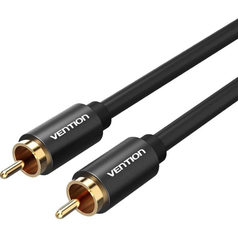 Cabo Estéreo Vention Vab-r09-b100 / RCA Macho - RCA Macho / 1m / Preto