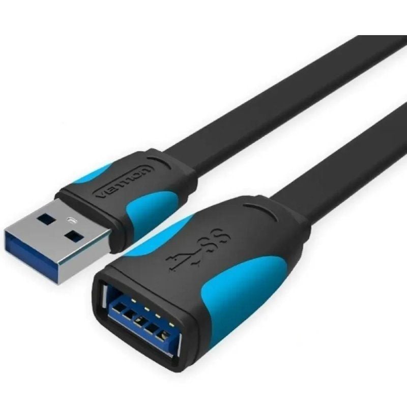 Cabo de Extensão USB 3.0 Vention Vas-a13-b200 / USB Macho - USB Fêmea / 5gbps / 2m / Preto e Azul