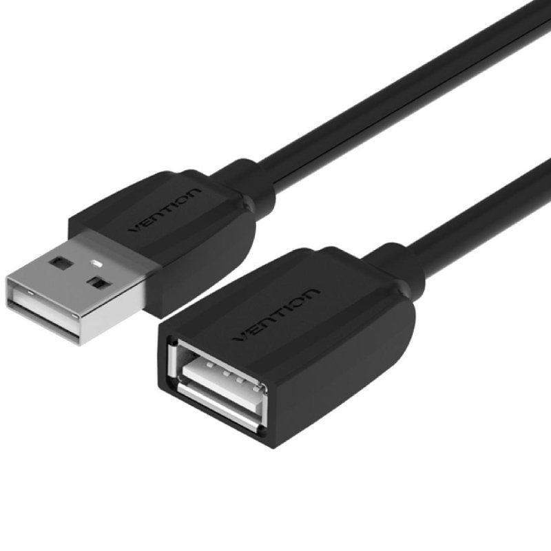 Cabo de Extensão USB 2.0 Vas-a44-b100 da Vention Vas-a44-b100 / USB Macho - USB Fêmea / 1m / Preto