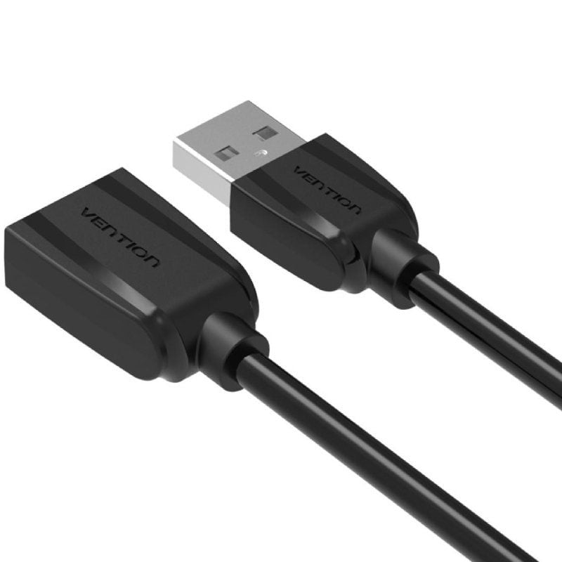 Cabo de Extensão USB 2.0 Vas-a44-b500 da Vention Vas-a44-b500 / USB Macho - USB Fêmea / 5m / Preto