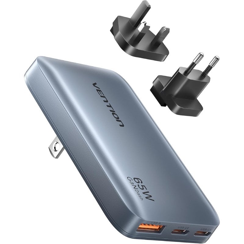 Carregador de Parede Universal de Viagem Gan Vention FCBH0 / 2xusb Type-c / 1x USB / 65W