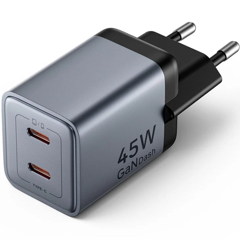 Carregador de Parede Gan Vention Fcdh0-eu / 2xusb Type-c / 45W