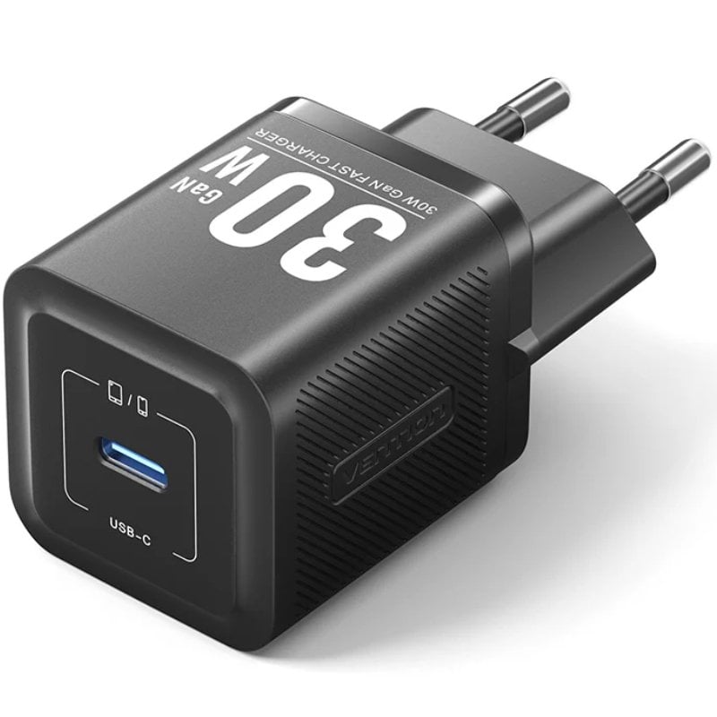 Carregador de Parede Gan Vention Fezb0-eu / 1xusb Type-c / 30W