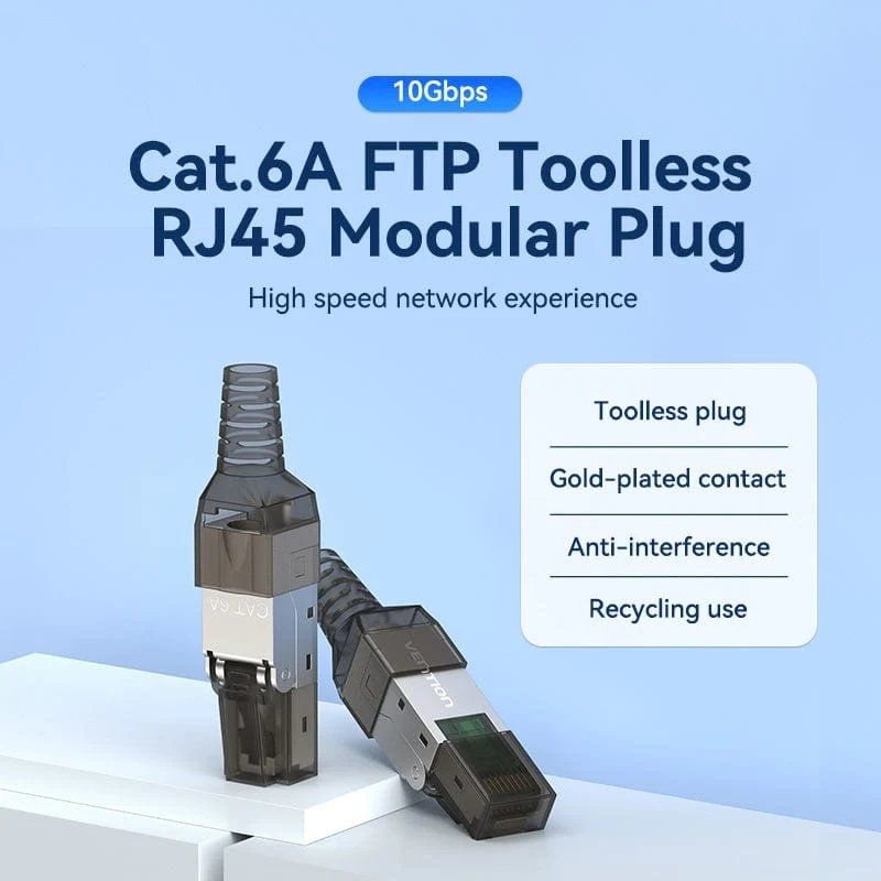 Conector RJ45 IDIH0 / Cat.6a FTP / sem Ferramentas