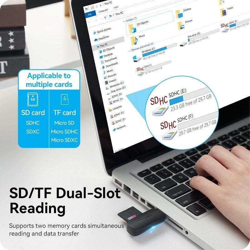 Leitor de Cartões Externo Vention CLGB0 / USB 3.0
