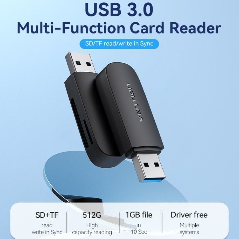 Leitor de Cartões Externo Vention CLGB0 / USB 3.0