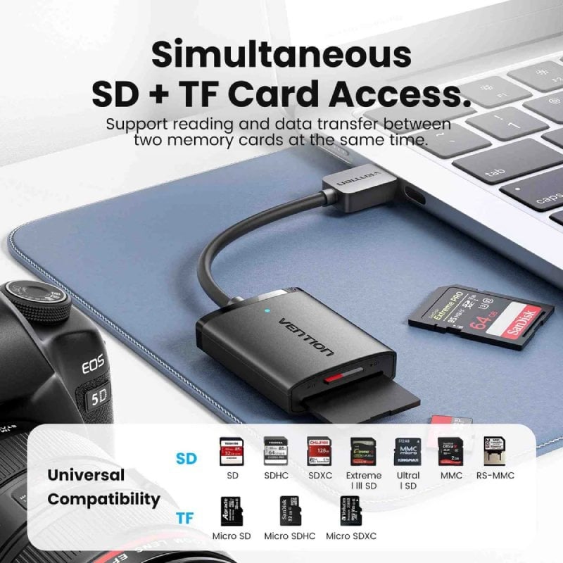 Leitor de Cartões Externo Vention CLPBB / USB 3.0
