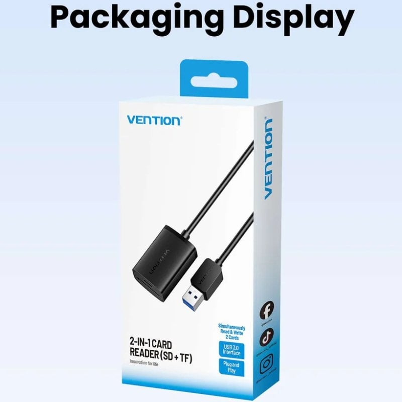 Leitor de Cartões Externo Vention CLPBB / USB 3.0