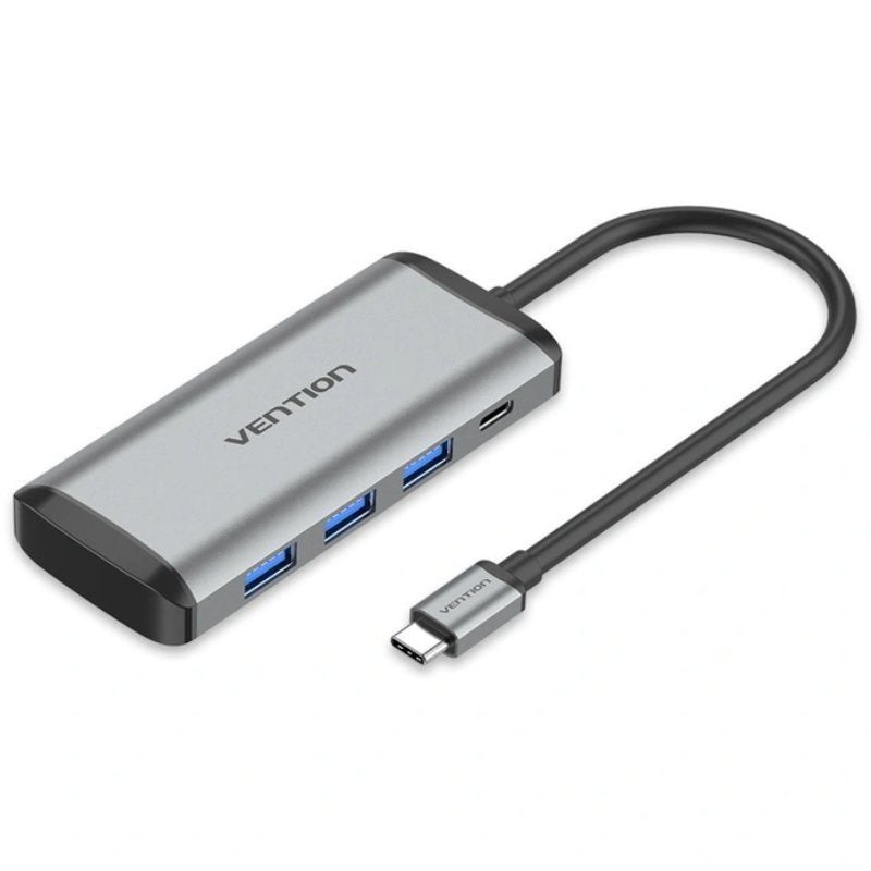 Docking USB Type-c Vention TGRHB / 3xusb / 1xleitor de Cartões / 1xusb Type-c PD / Cinzento