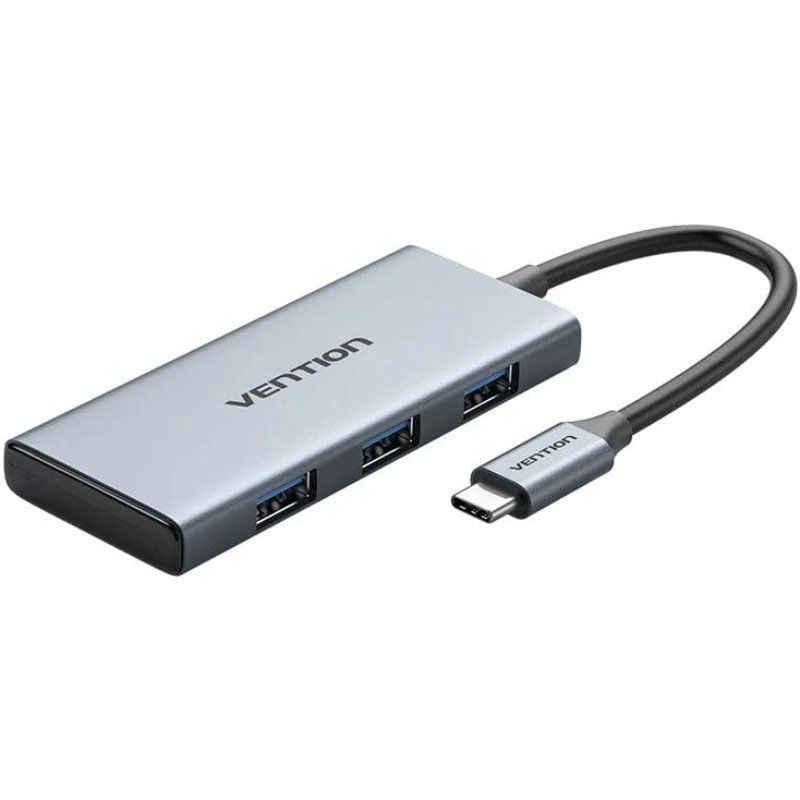 Base de Ligação USB Type-c Vention TOOHB / 1xhdmi 4K / 3xusb / 1xleitor de Cartões / Cinzento